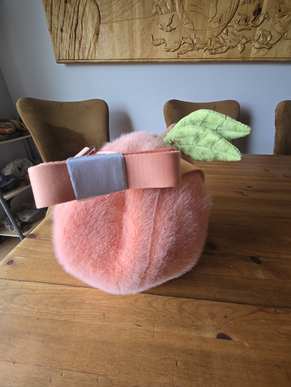 Jellycat Amuseables Peach Shoulder Bag 44" Strap 7.1x6.3x5.9" BNWT Authentic - Picture 4 of 9